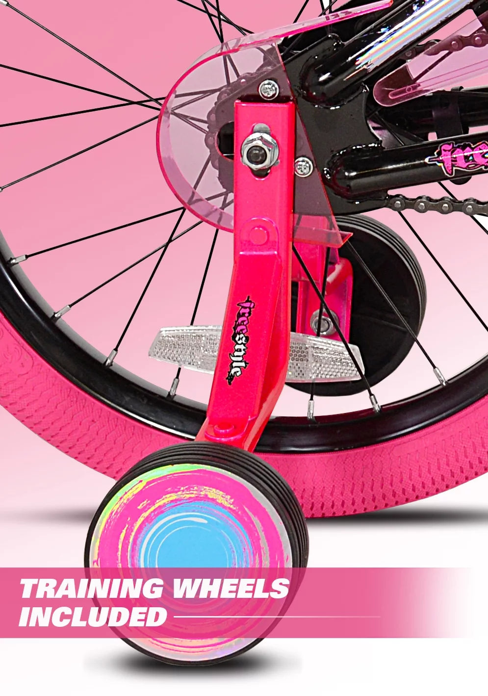 18 inch Black and Pink Bicycle R7873