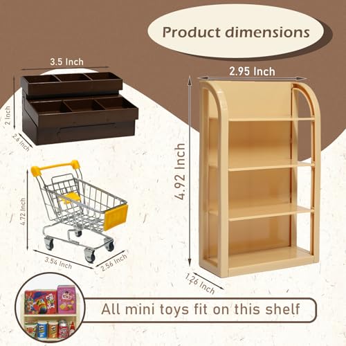 Mini Shopping Cart Playset with Cash Register and Play Food U6161