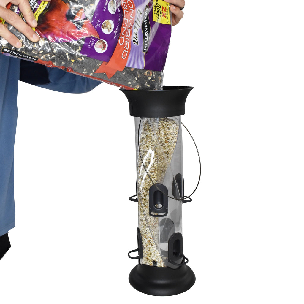 Black Recycled Resin Wild Bird Tube Feeder, 5 lb. Capacity D656883