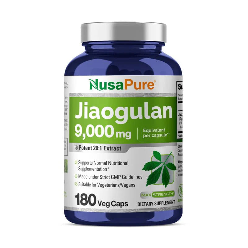9000 mg 180 Veggie Capsules Jiaogulan Extract 20:1 Vegetarian Non-GMO Gluten-Free J9062