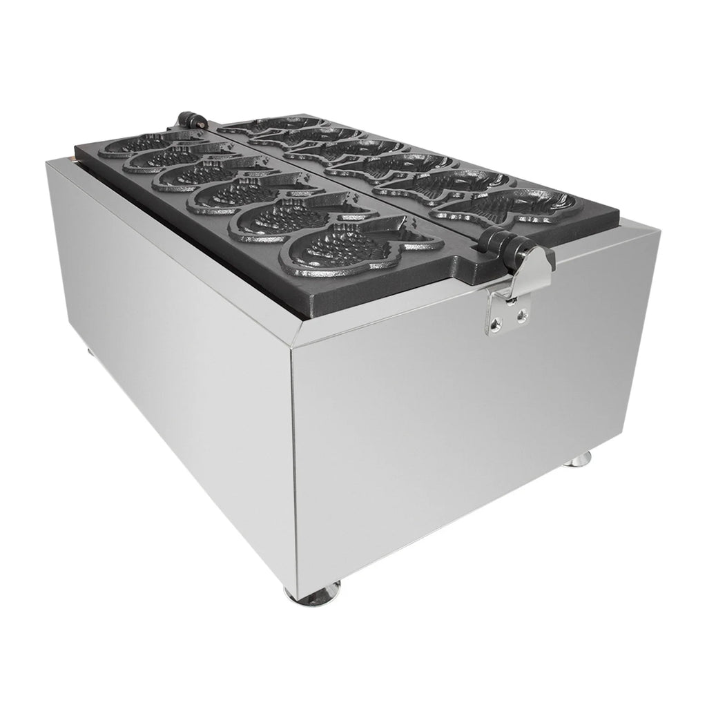 6 Fish Shaped Waffle Stainless Steel Taiyaki Maker I513