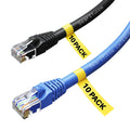 Cat6 Ethernet Cable 25 Feet 10-Pack Pure Copper Core RJ45 K4824