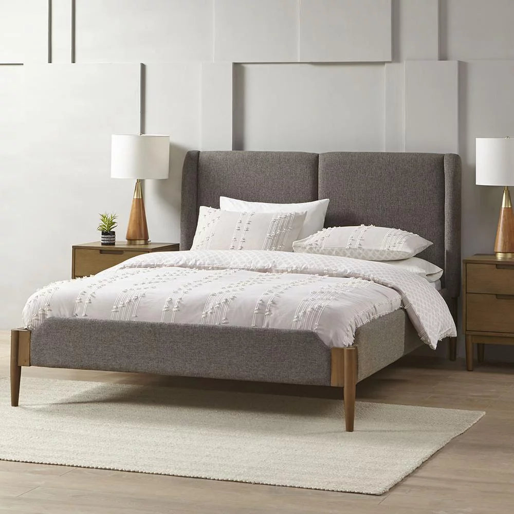 Brown King Size Upholstered Bed V69471