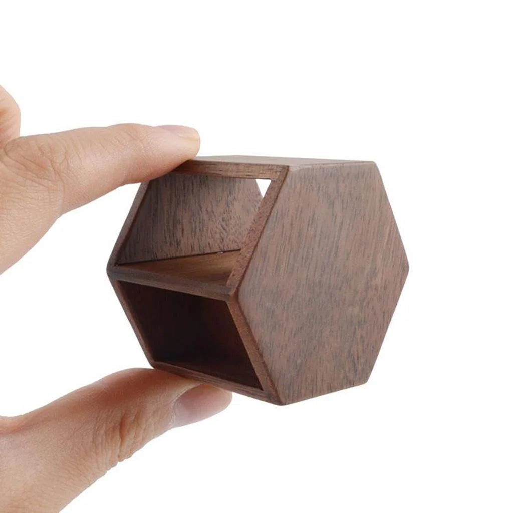 Walnut Hexagonal End Table Dollhouse Miniature Furniture I80754