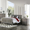 Weathered Gray Pine Wood Queen Bedroom Set 3pcs N338