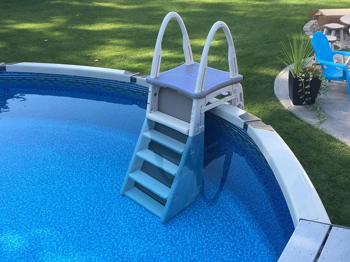 Adjustable A Frame Safety Ladder with Step Barrier C438
