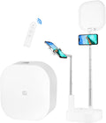 Extendable Selfie Light Stand, Adjustable Phone Selfie Stand, Overhead 360° Rotation Two Phone Holders, Rechargeable Wireless Phone Mount with LED Light, Pack of 2 E205