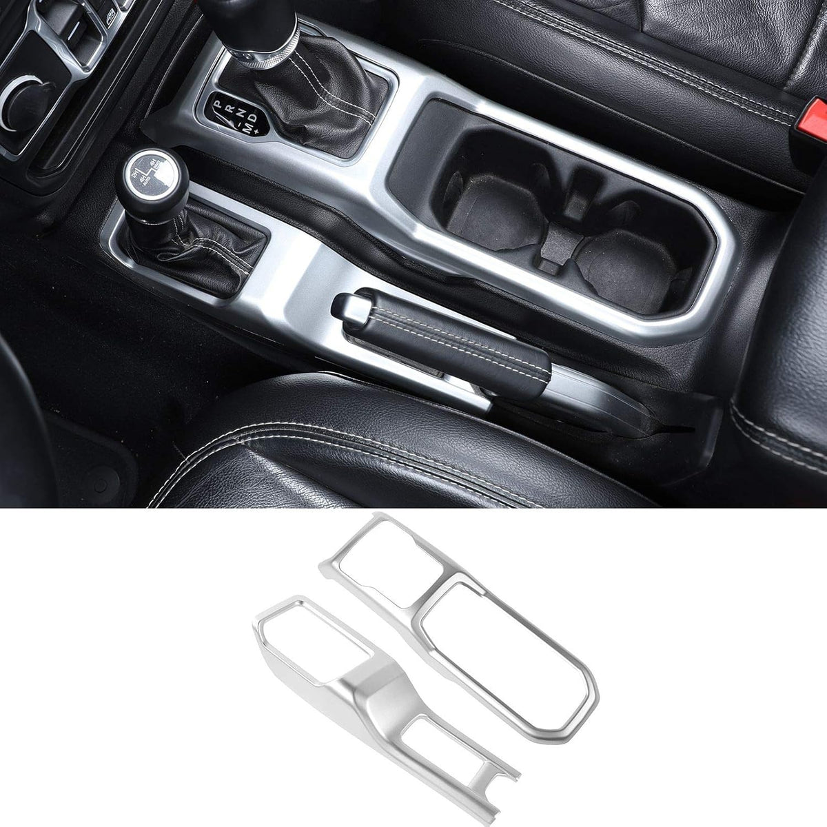 Red Four-Wheel Drive Gear Shift Panel Cover Trim Pack of 2 C9422