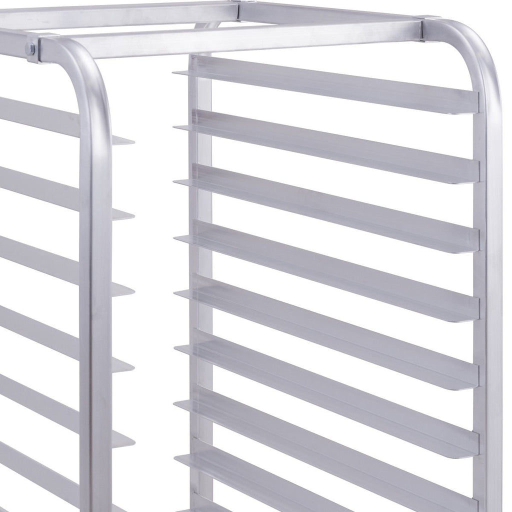 10 Tier Aluminum Bakery Rack with Lockable Casters P52893