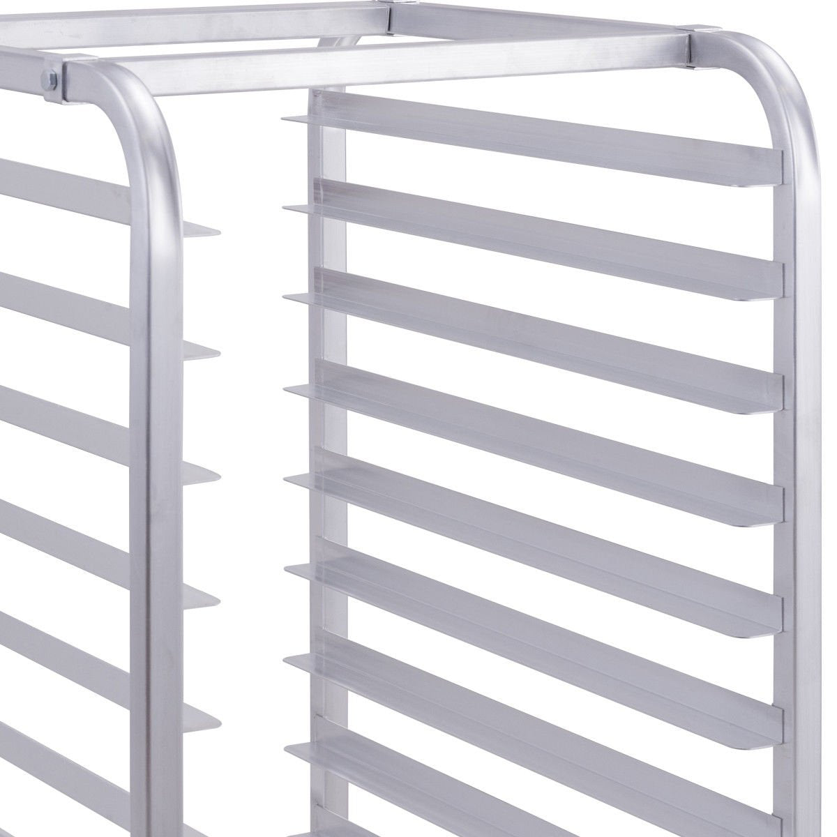 10 Tier Aluminum Bakery Rack with Lockable Casters P52893