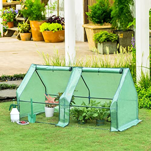 6 ft. x 3 ft. x 3ft. Mini Greenhouse with 2 Zipper Doors Q96114