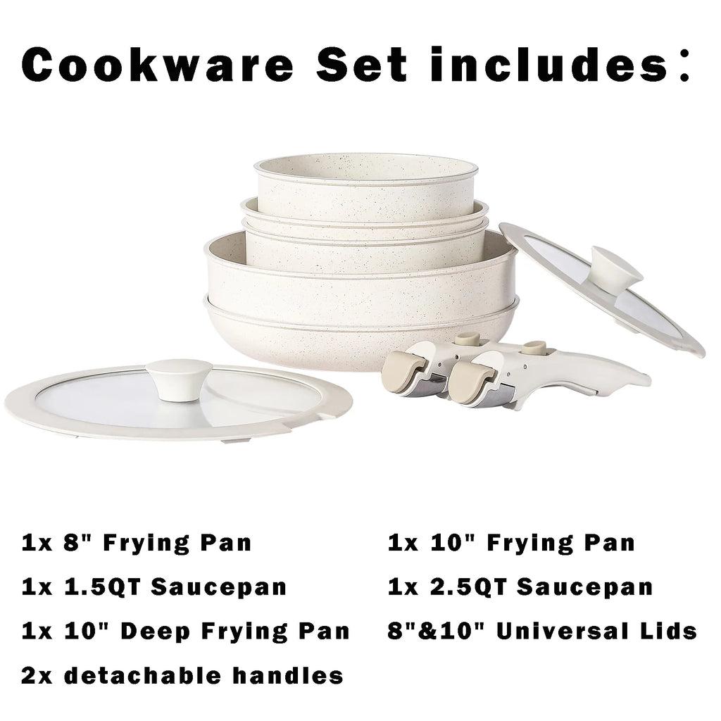Grey Nonstick Ceramic Cookware Set H7851