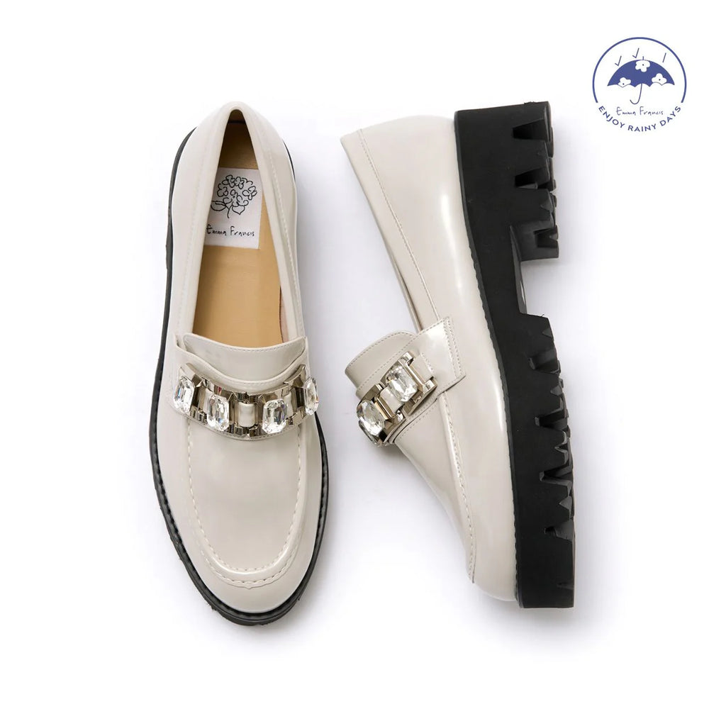 Track Sole Beaded Loafers P3064