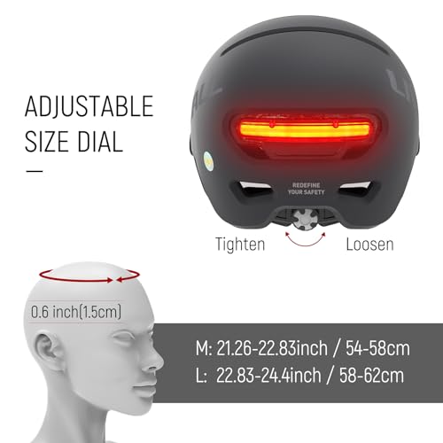 Smart Bike Helmet with LED Lights & Removable Visor Q135