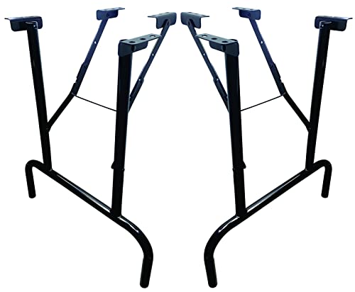 27 In Steel Powder Coated Gloss Black Folding Table Legs (4) Y949440