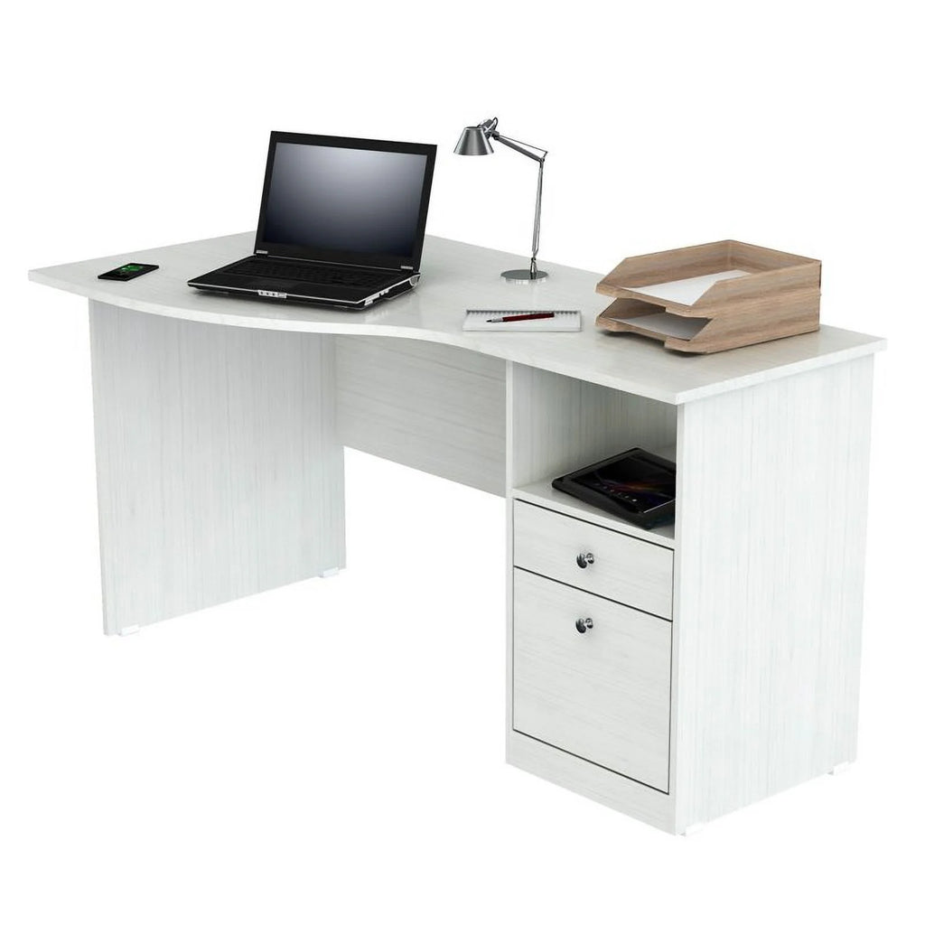 Washed Oak Curved Top Writing Desk N75499