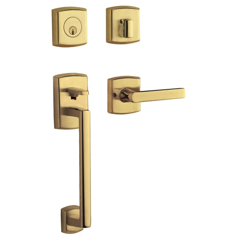 Left Handed Soho Sectional Double Cylinder Handleset Polished Brass W68600