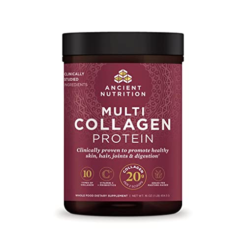 Unflavored Multi Collagen Protein Powder with Probiotics, 45 Servings, 16oz I3852