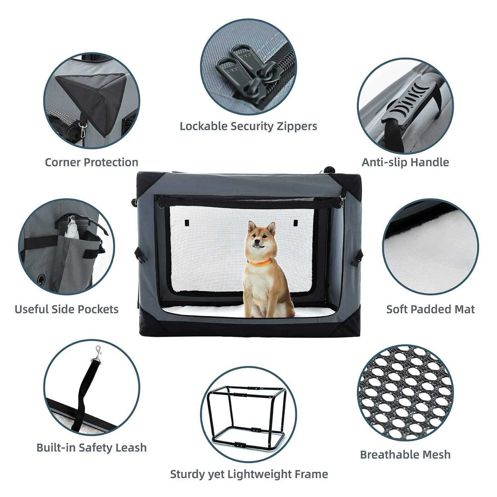 Collapsible 4-Door Soft Dog Crate B36904