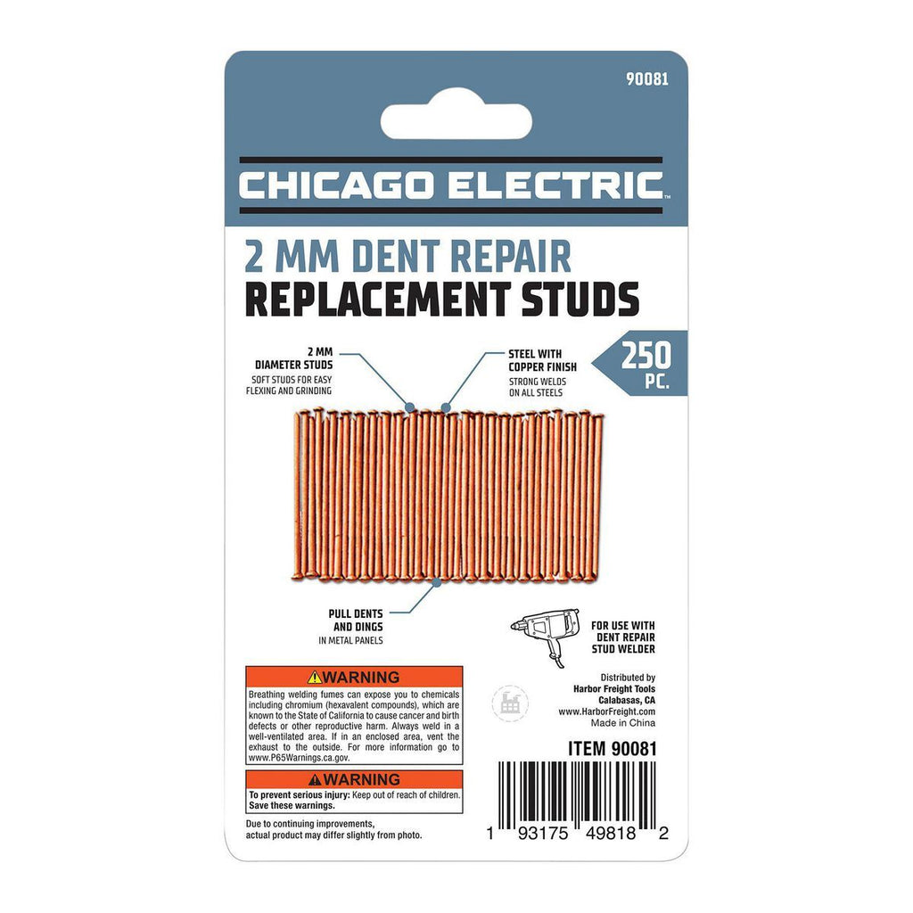 2mm 2 in. Welding Studs, 250 Piece J663