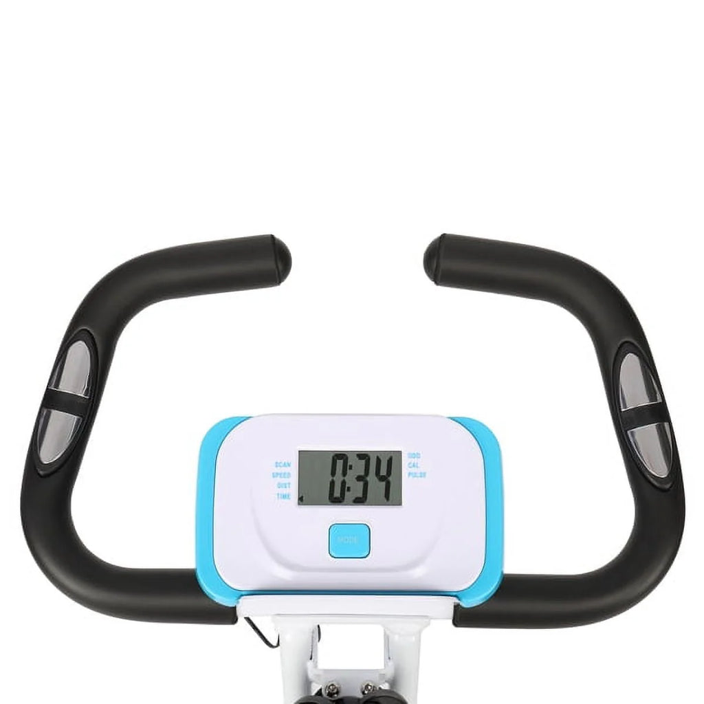 Foldable Indoor Exercise Bike 300LB Capacity 8-Level Magnetic Resistance U997580