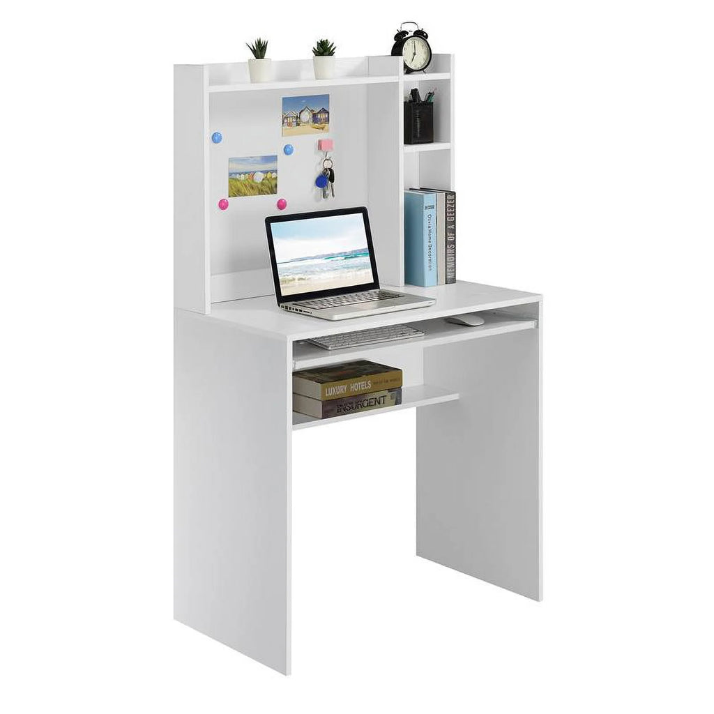 White Wood Student Desk with Shelves U646582