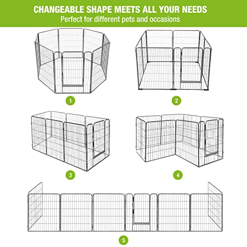 8 Panels 39 Inch Heavy Duty Dog Playpen D899