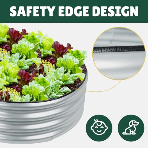 Galvanized Metal Raised Garden Bed 4x2x1 ft L8612