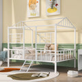 Full Size Metal House Bed Frame with Slatted Support O571530