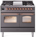 40 Dual Fuel Natural Gas Range Matte Graphite Copper Trim K356120