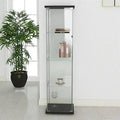 Black Glass Display Cabinet with Door E80107
