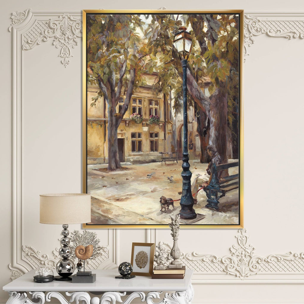 Grey Gold Framed Canvas 16 in. Wide x 32 in. High Y1204