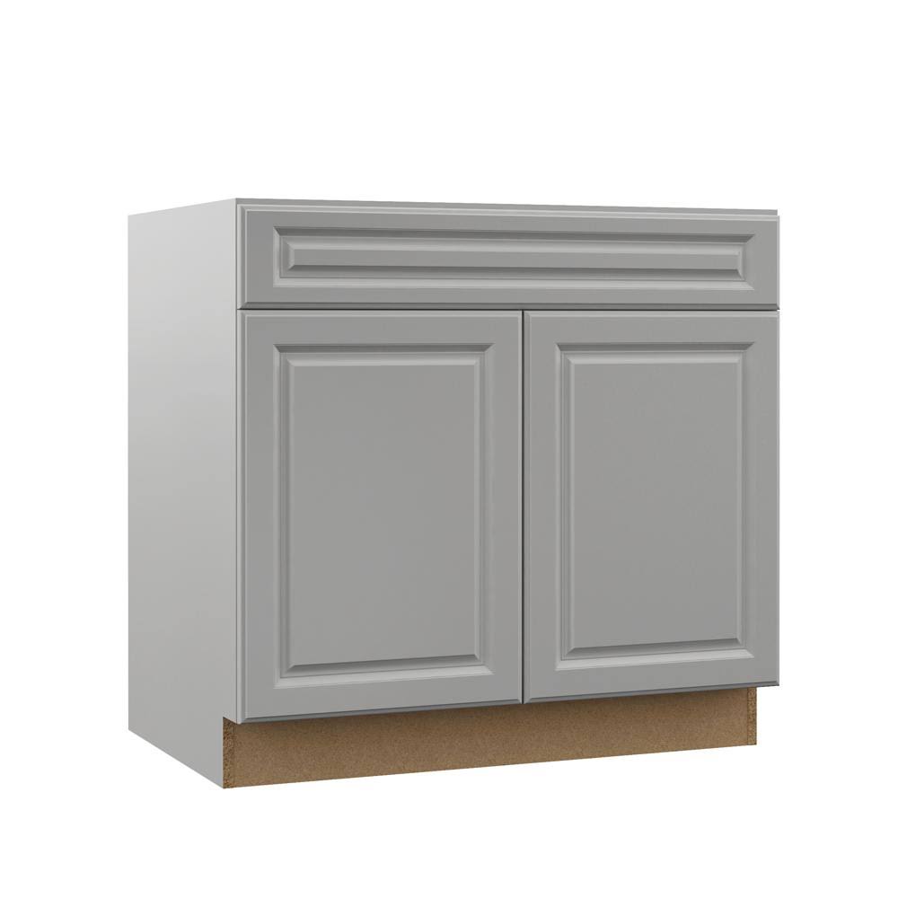 Assembled Sink Base Kitchen Cabinet in Heron Gray P74264