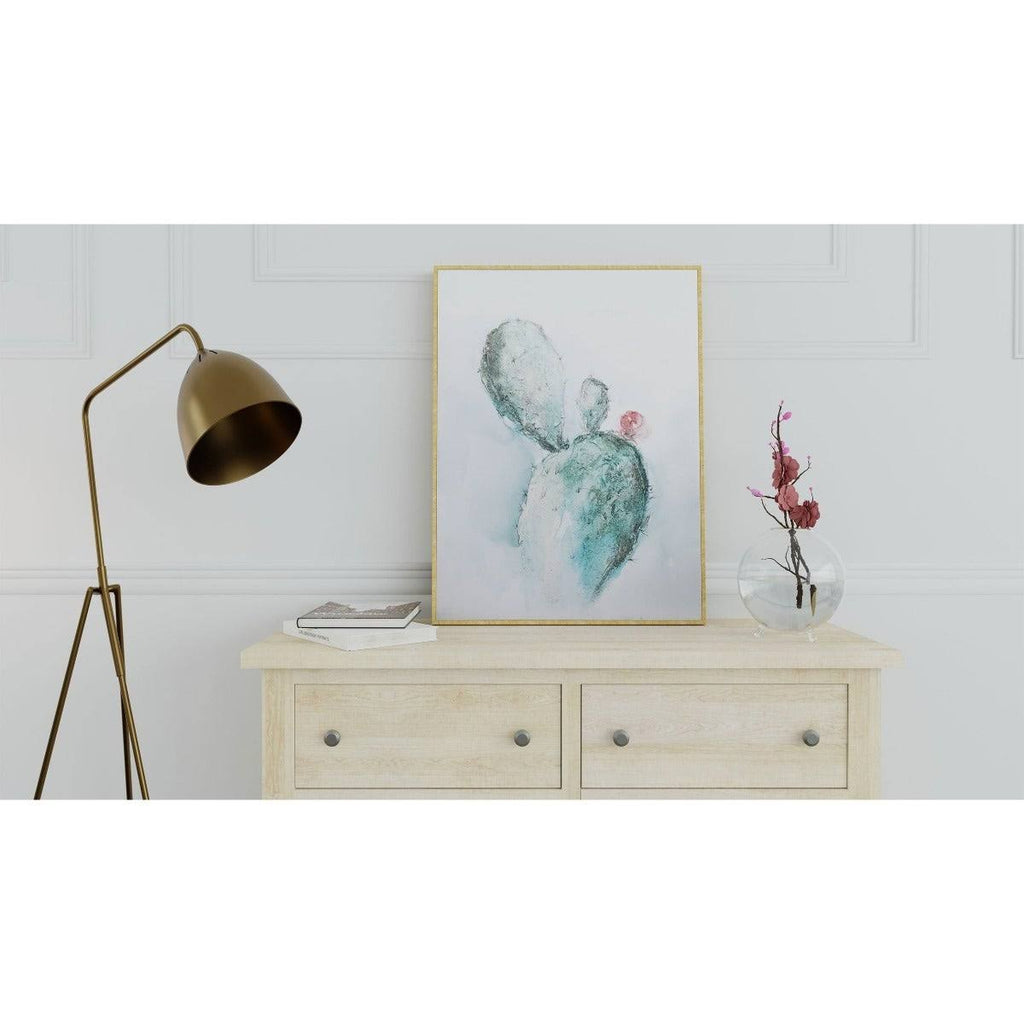 Coral Cactus Hand Painted Giclee Z691