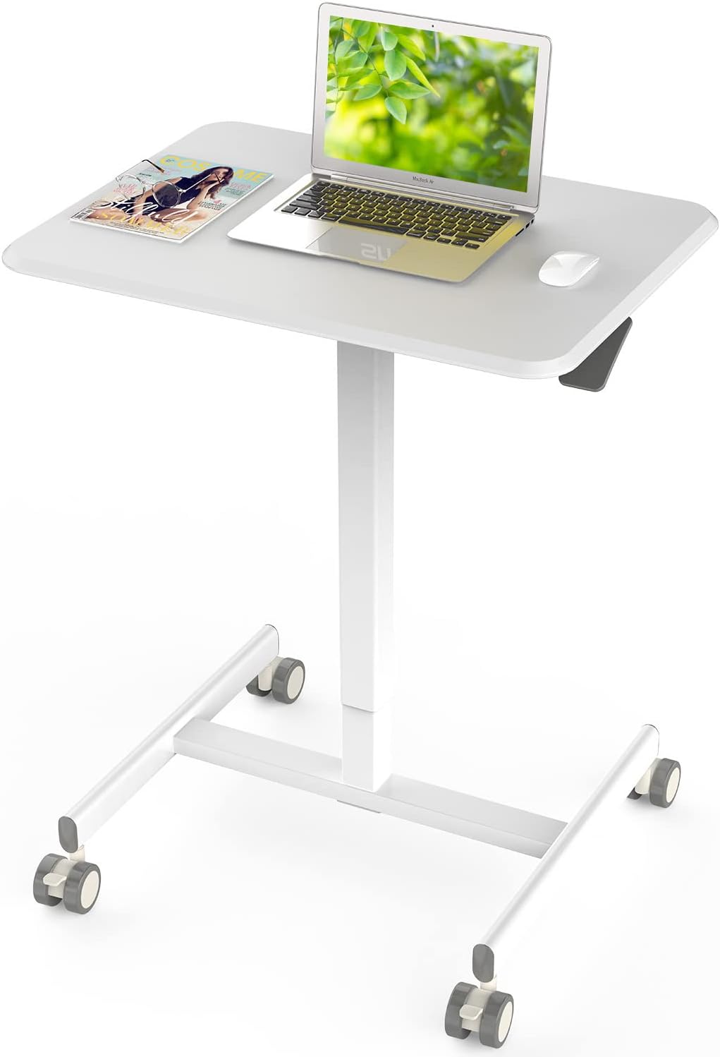 Mobile Laptop Desk Adjustable Height Rolling Cart A118