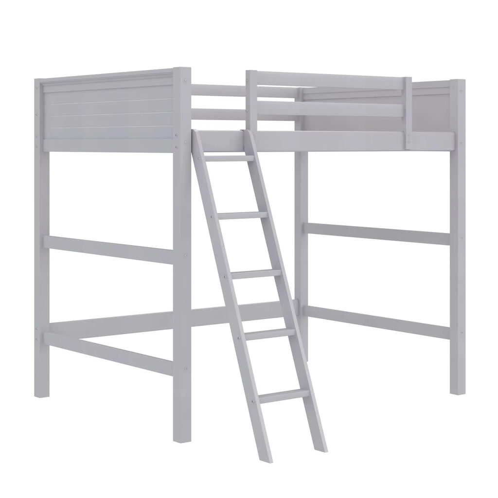 Full Size Loft Bed with Ladder, Gray J358817