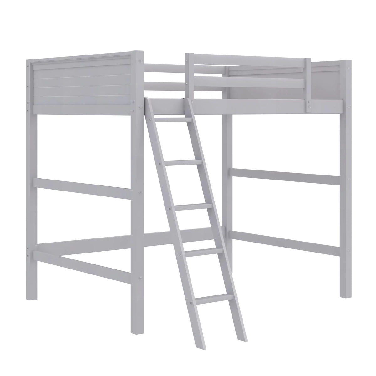 Full Size Loft Bed with Ladder, Gray J358817