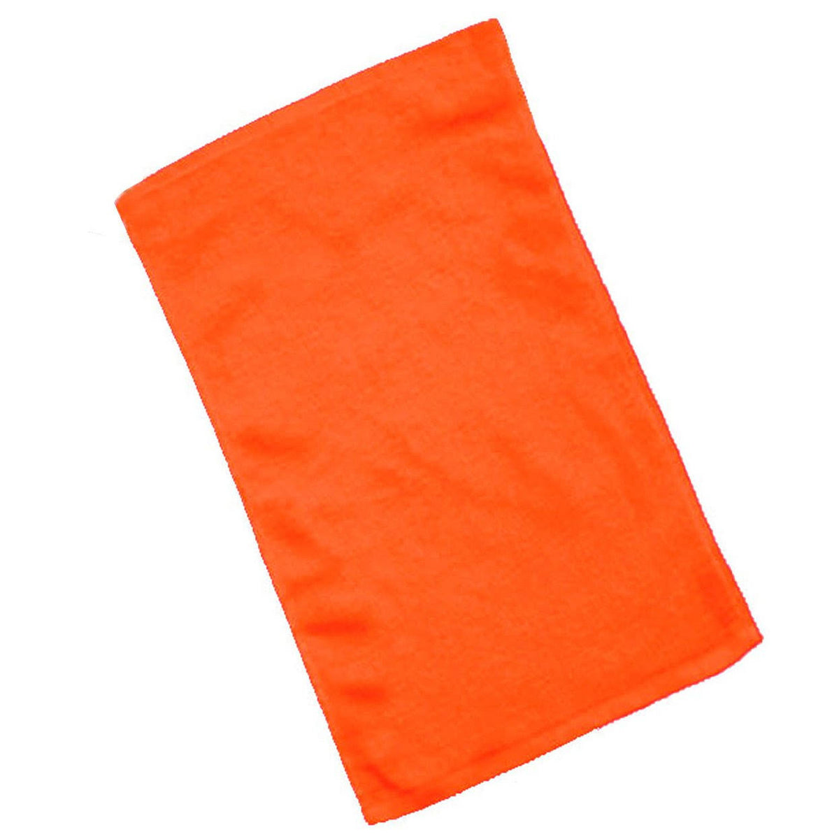 Orange Velour Hemmed Towel P574