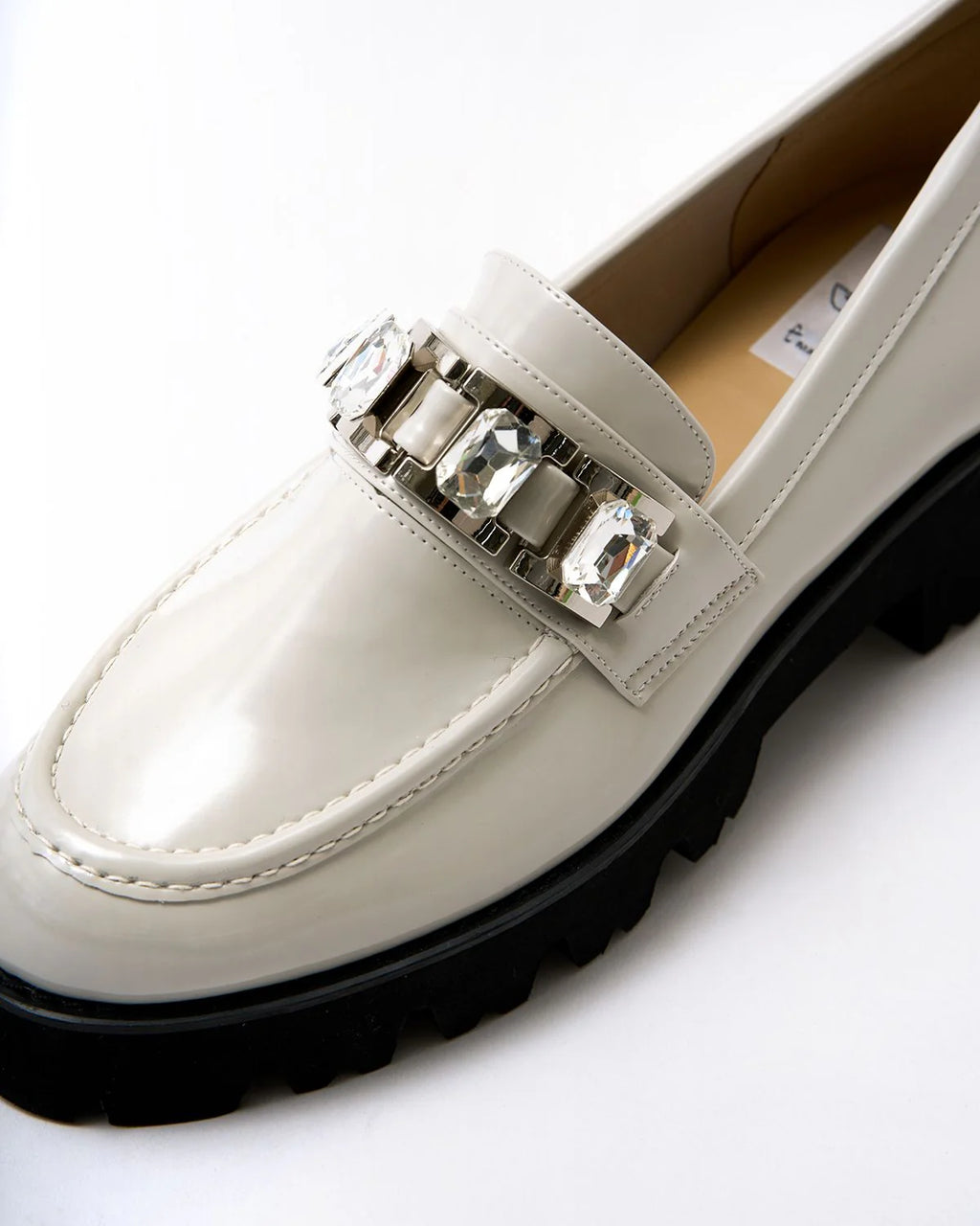 Track Sole Beaded Loafers P3064