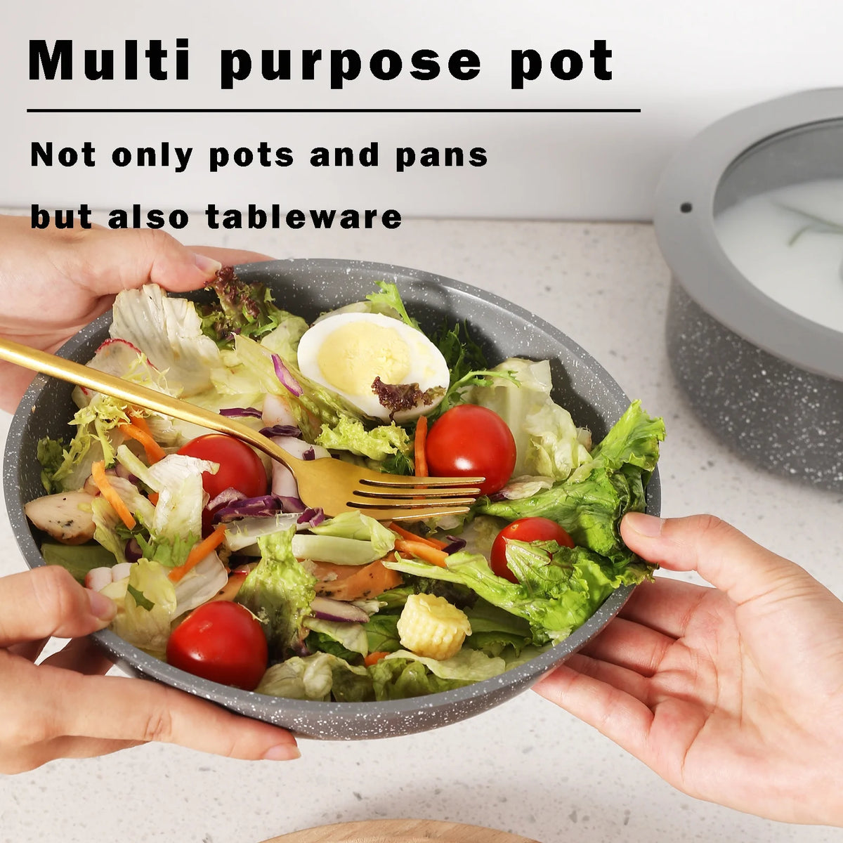 Grey Nonstick Ceramic Cookware Set H7851