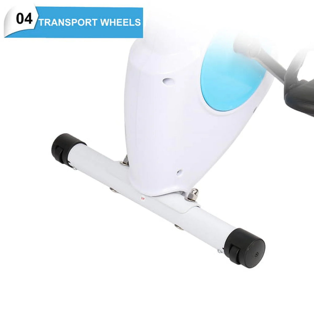 Foldable Indoor Exercise Bike 300LB Capacity 8-Level Magnetic Resistance U997580