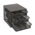 Onyx Mesh 3 Drawer Black Organizer D42328