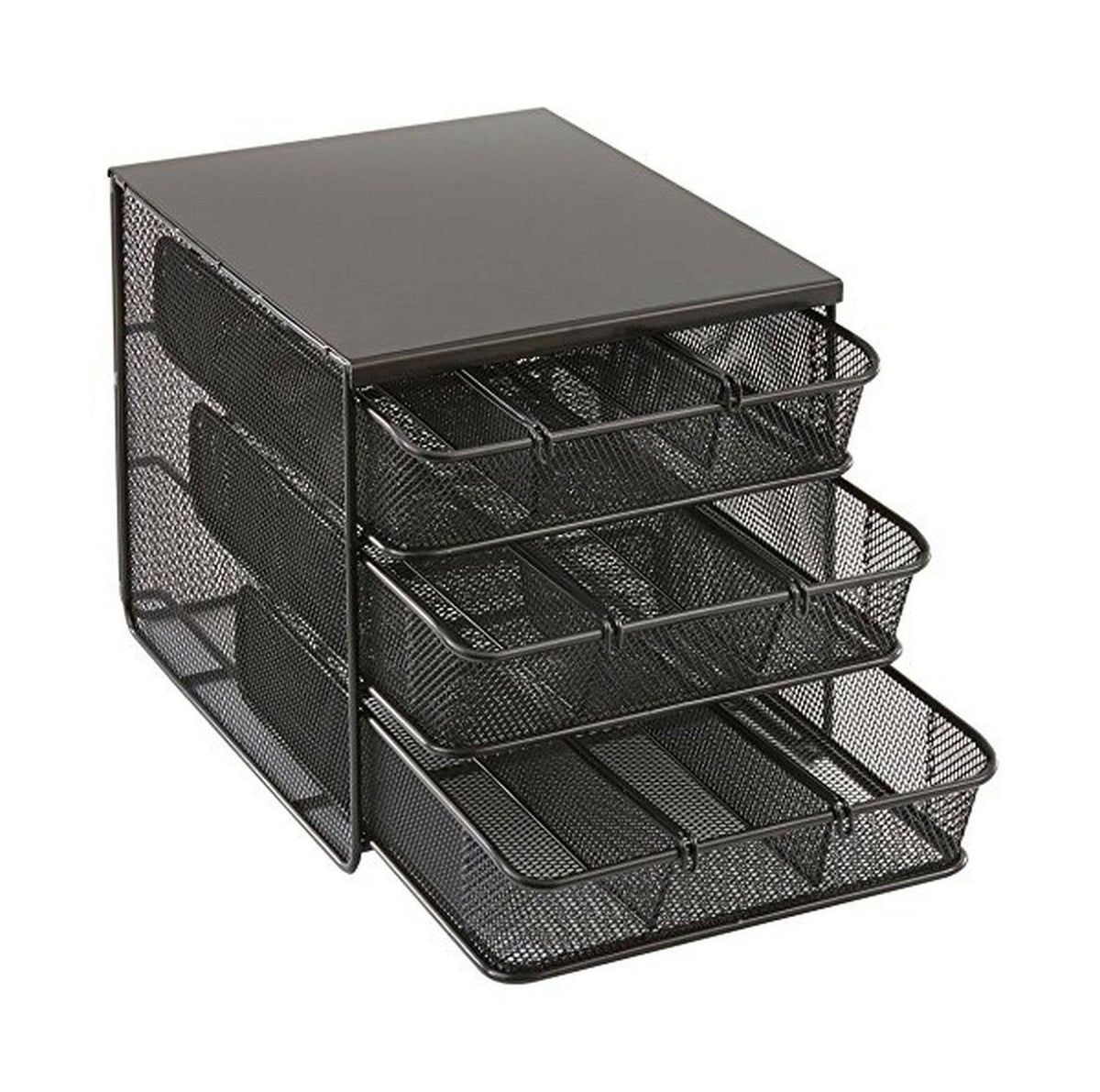 Onyx Mesh 3 Drawer Black Organizer D42328