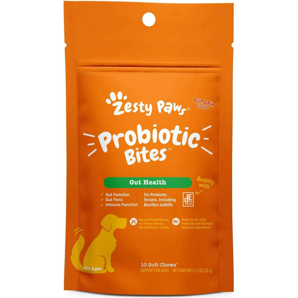 Probiotic Bites Pumpkin Flavored Soft Chews Digestive Supplement for Dogs O257053