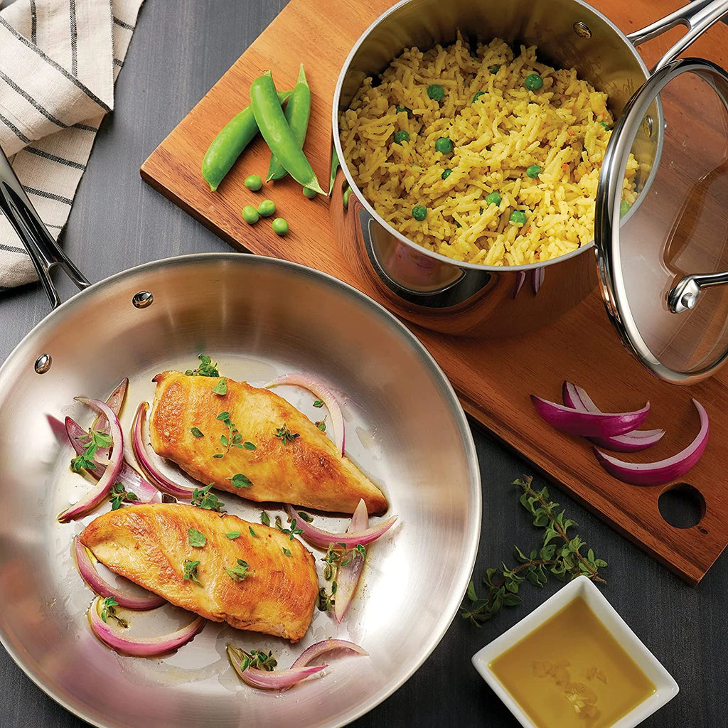 Stainless Steel Tri-Ply Clad 12-Piece Cookware Set Q411