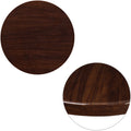 24" Round High-Gloss Walnut Resin Table Top T828654