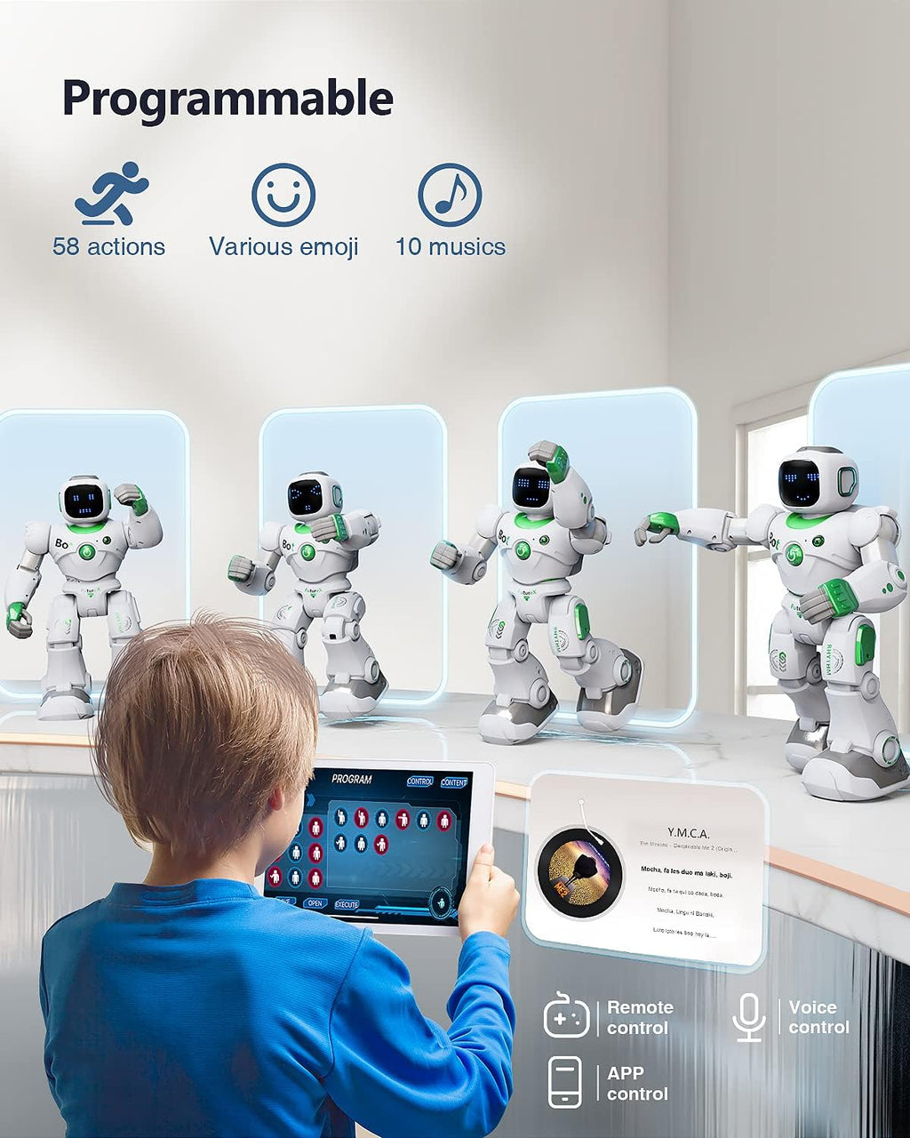 Large Smart RC Robot with Voice and App Control W840364