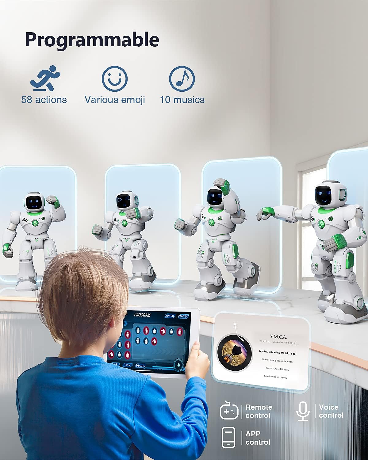Large Smart RC Robot with Voice and App Control W840364