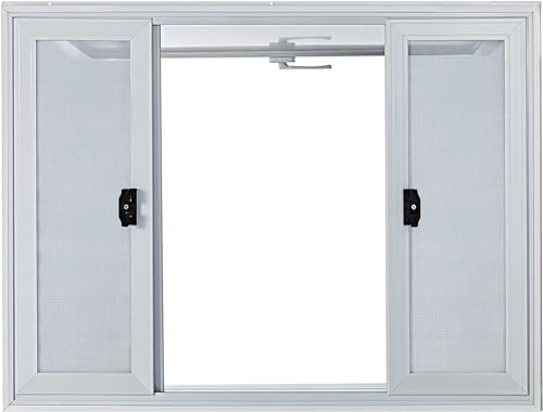 36 x 36 inch Aluminum Alloy Food Truck Service Window with 4 Horizontal Sliding Screen Windows S981