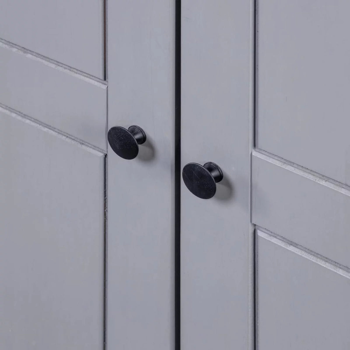 3-Door Gray Pine Wardrobe M715
